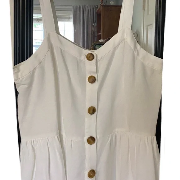 LOFT Button Down Flare Dress - Picture 3 of 4